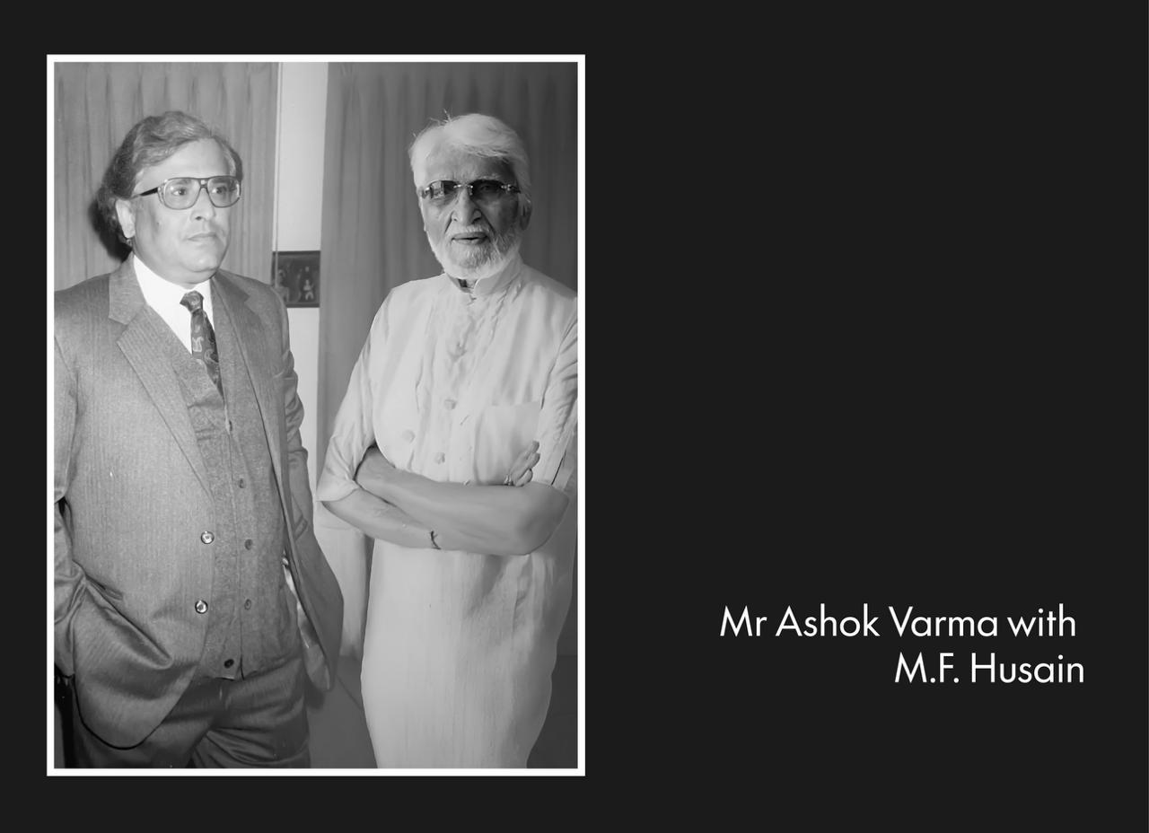 Mr Ashok Varma with M. F. Husain