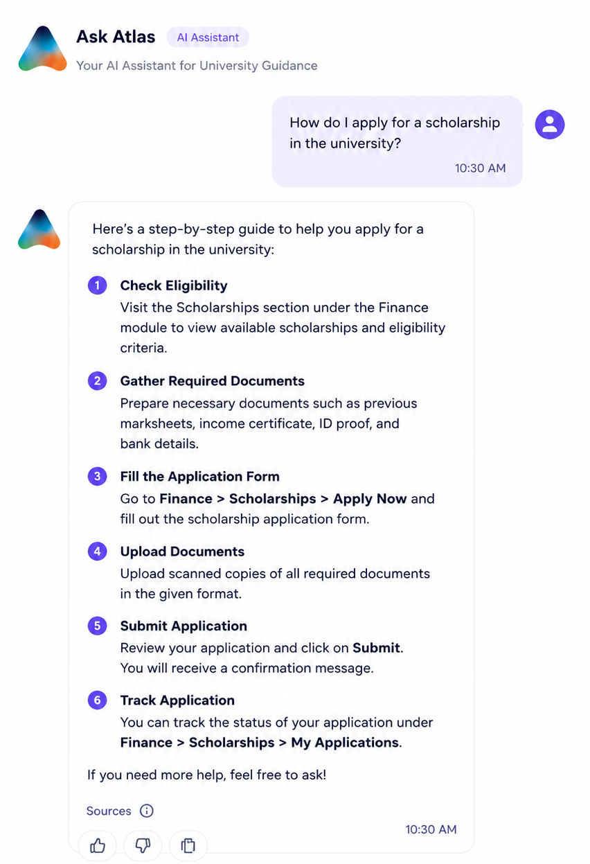 University guidance